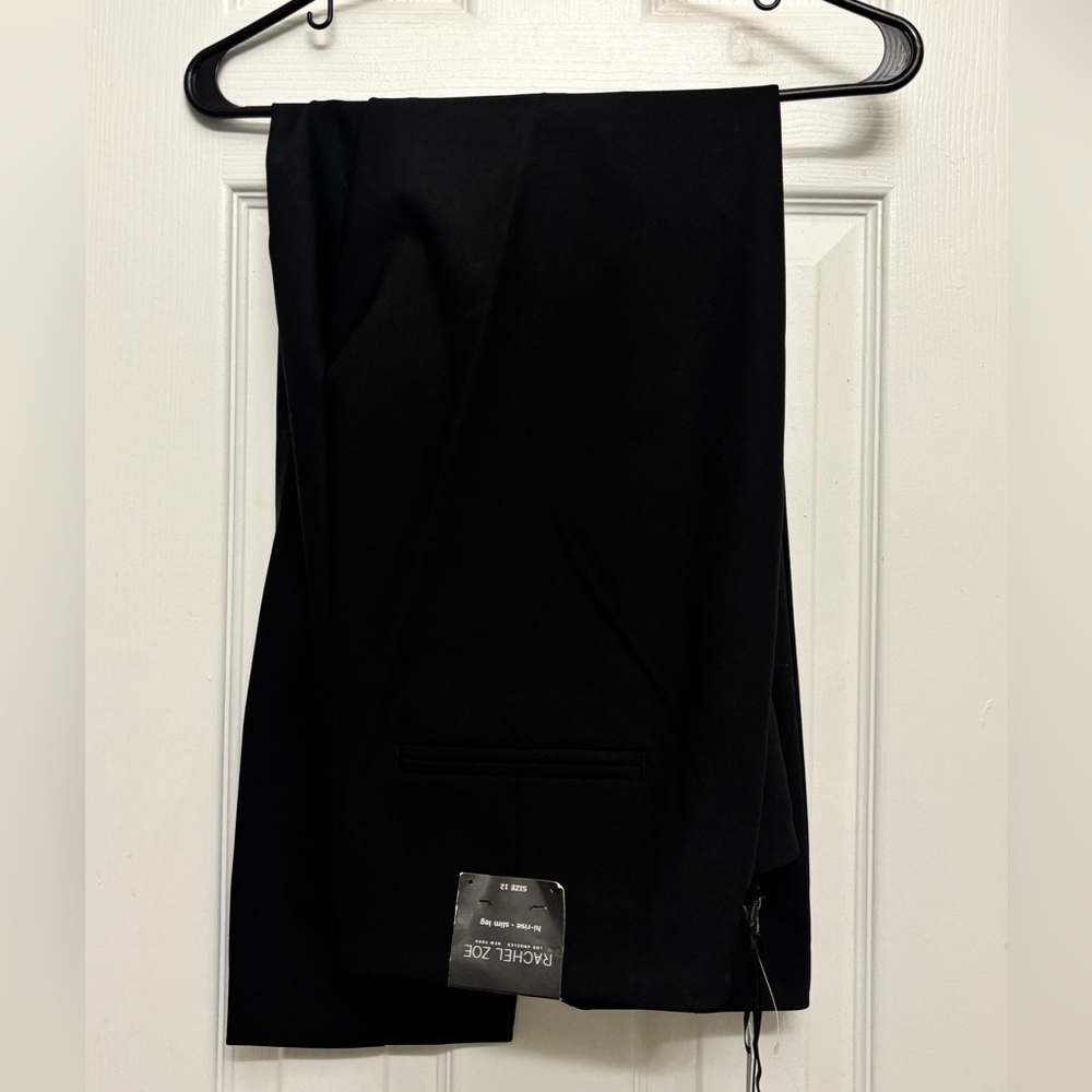 Rachel Zoe Hi-Rise Black Slim Leg Trousers